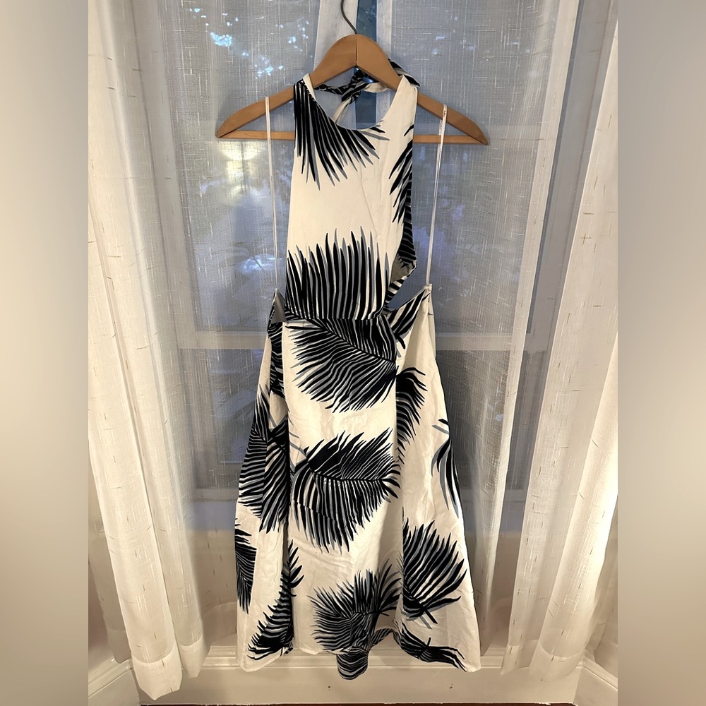 Lulus halter back tie tropical dress.